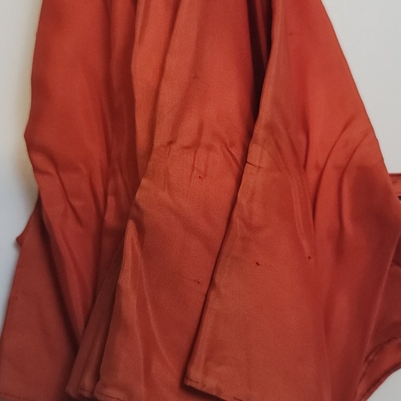Vintage orange silk unbrella - Picture 10 of 11